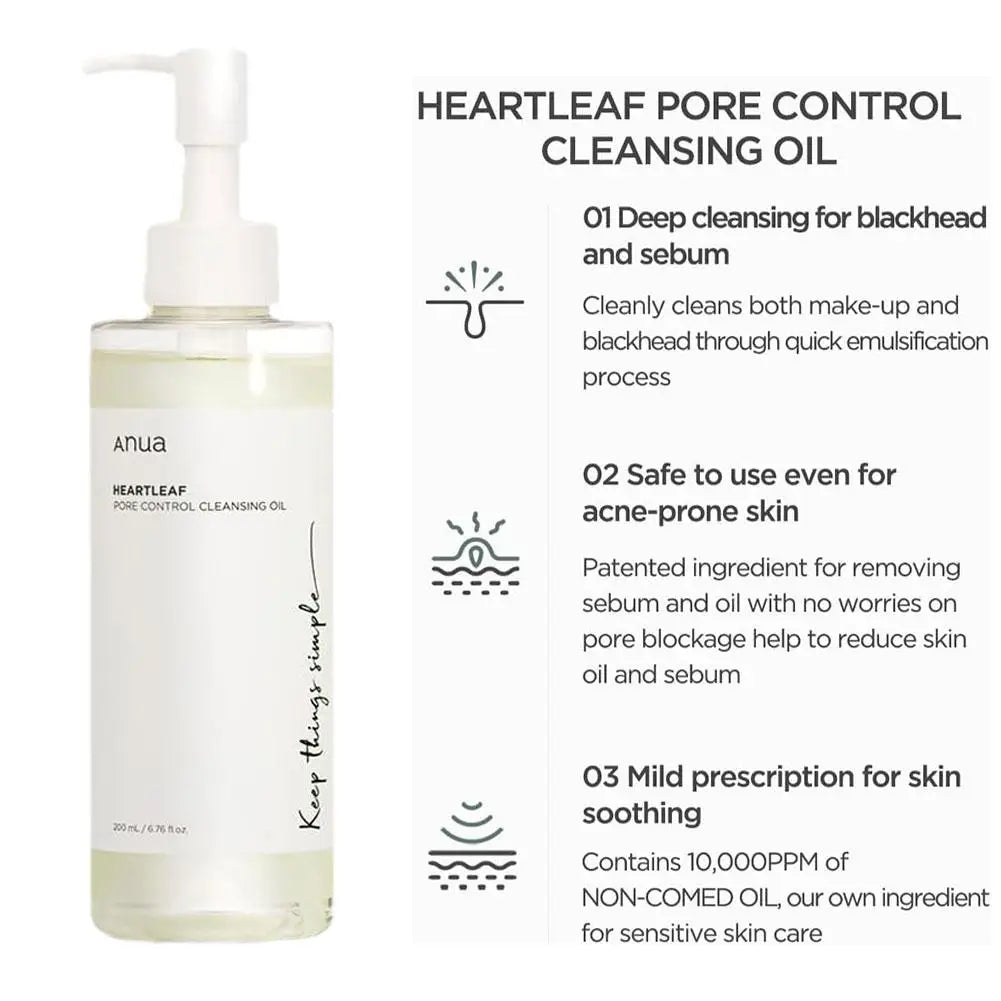 Anua Facial Cleanser Heartleaf Succinic Moisture Cleansing Foam Deep Cleaning Oil Control Pore Soothing Korean Cosmetic SkinCare