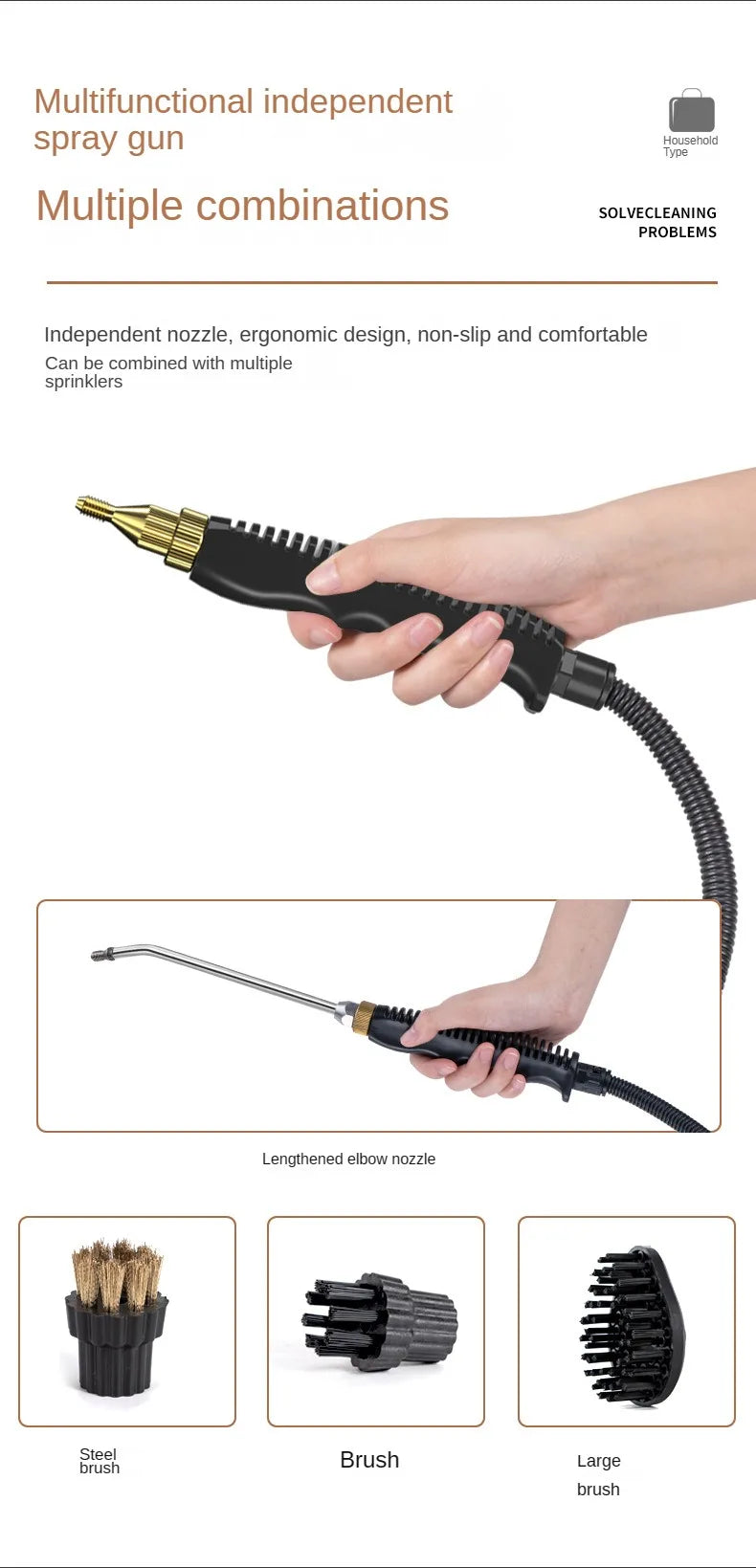 NEW Steam Cleaner High Temperature Disinfection Air Conditioning Kitchen Range Hood Household/Car Steam Cleaner 220V NEW