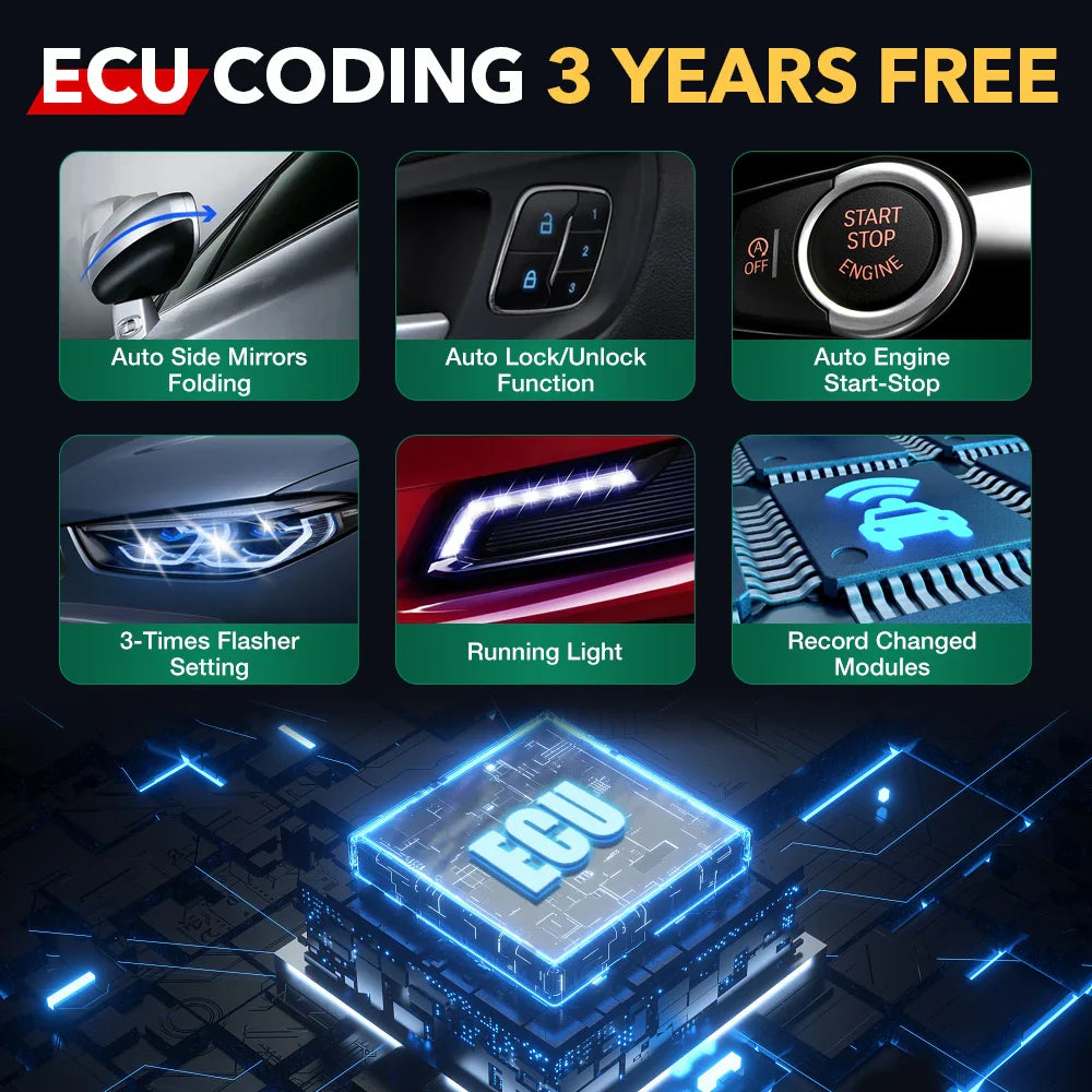 KINGBOLEN K7 ALL System Diagnostic Tool ECU Coding Active Test AF Reset 28 Resets 3 Years Free PK MK808 LAUNCH X431 CRP919E