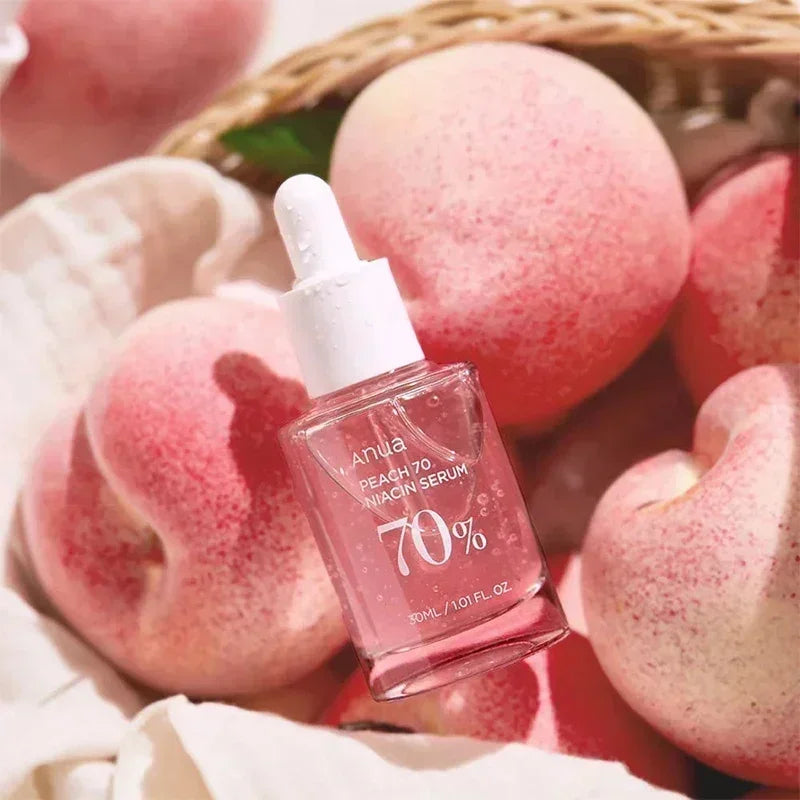 Anua Peach 77% Niacin Essence Toner 250ml and Peach 70% Niacinamide Serum Essence 30ml Moisturizing Ceramide Korean Original