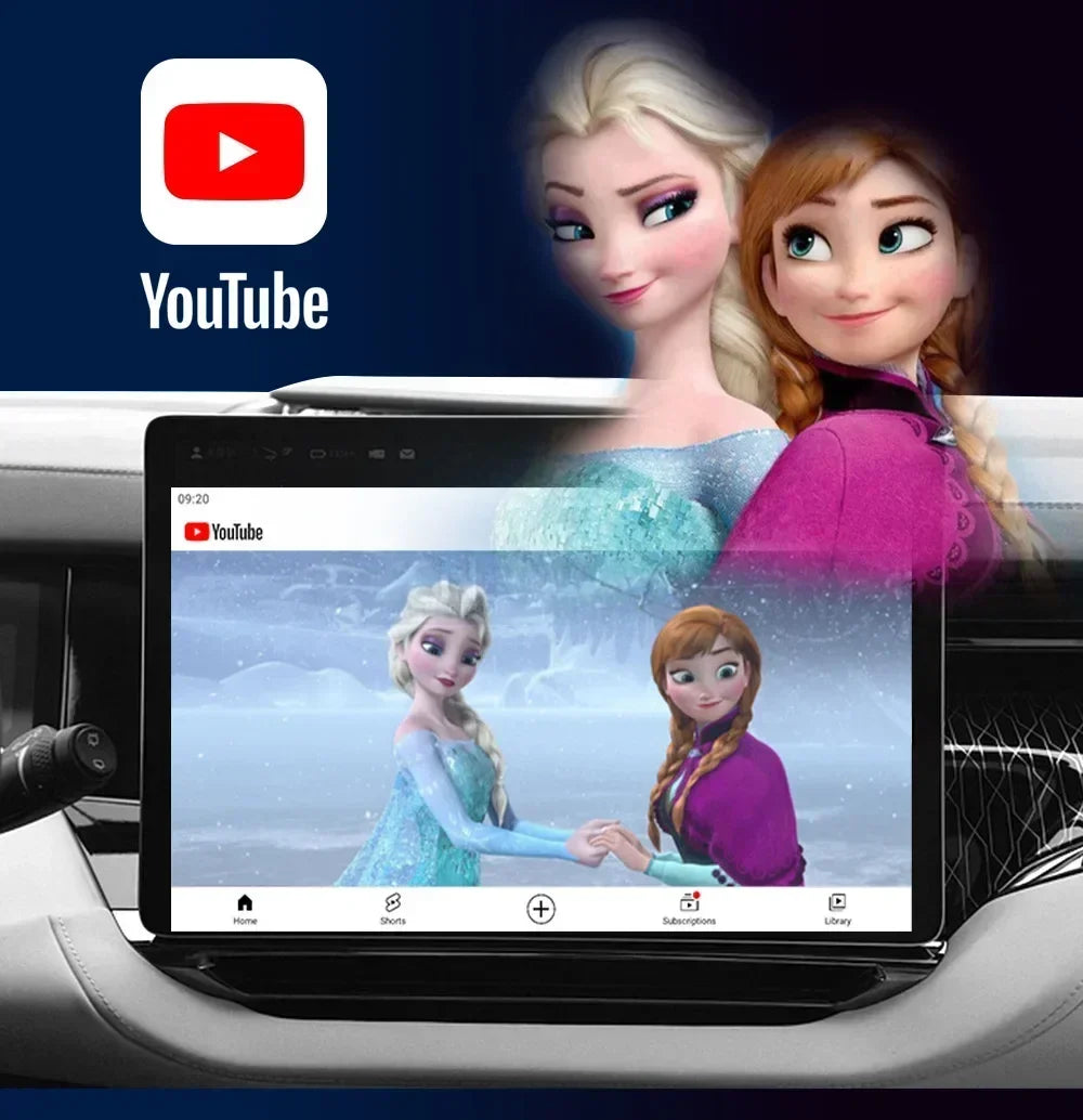 Car Video CarPlay Ai Box Android13 Wired to Wireless CarPlay Android Auto Adapter for Netflix for YouTube Bulit-in Play Store