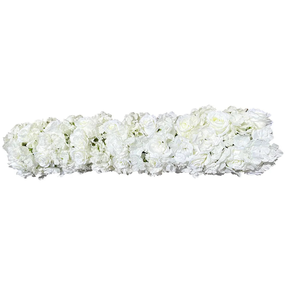 Wedding Wall Floral Panel Arrangement Backdrop 100cm Artificial Rose Flower Row DIY Decor