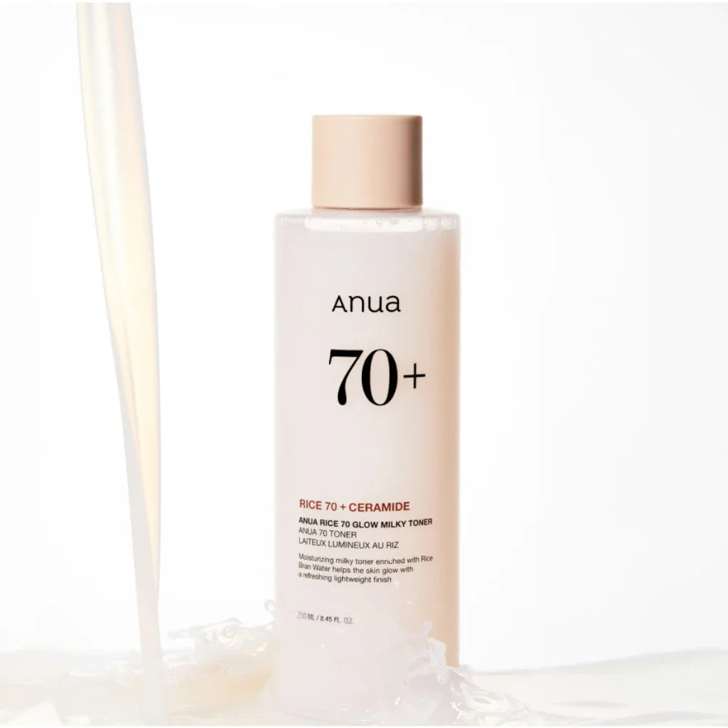 Anua Rice 70 Glowing Milky Toner Brightening Niacinamide Serum Toner Face Toner for Glass Skin Korean Skin Care Beauty Products