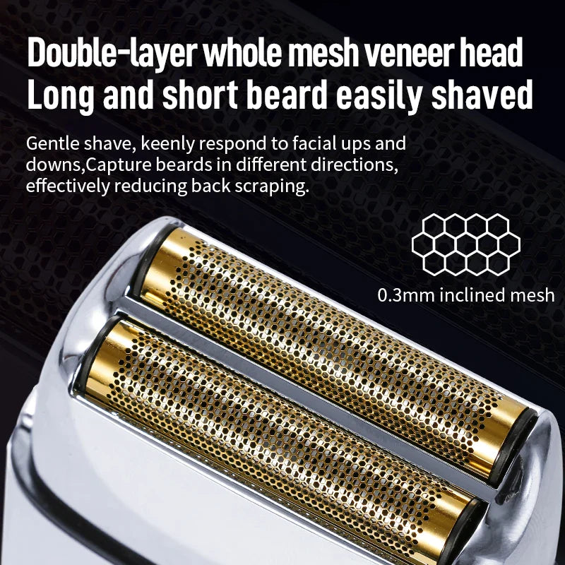 Kemei Tx1 Rechargeable Metal Housing Pro Electric Shaver For Men Hair Beard Electric Razor Bald Shaving Machine Finishing Fade