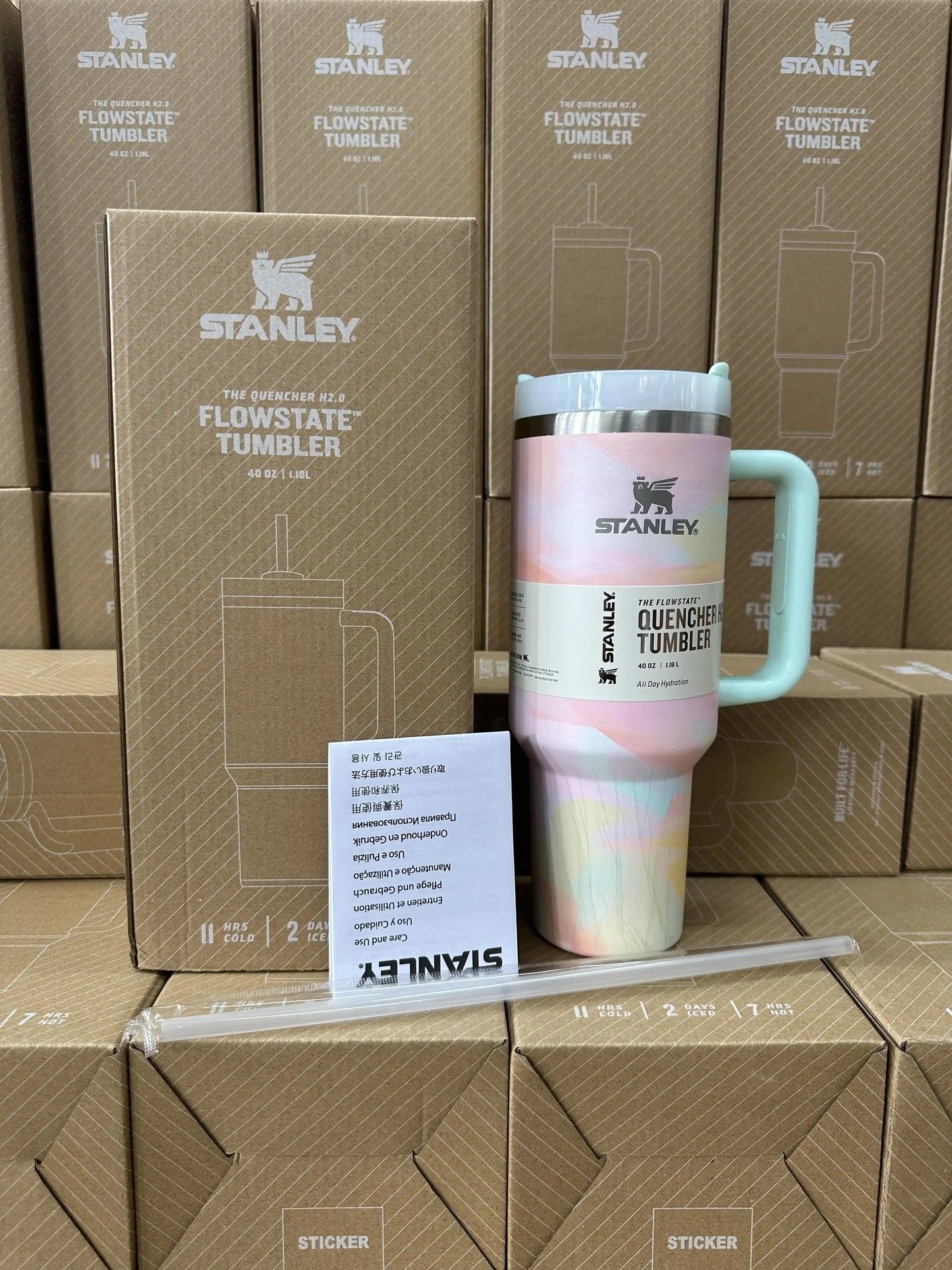 Stanley Tumbler 40 Oz Olive Leave