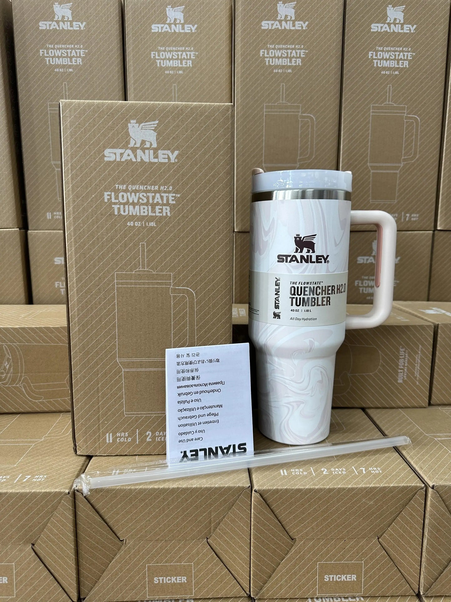 Stanley Tumbler 40 Oz Olive Leave