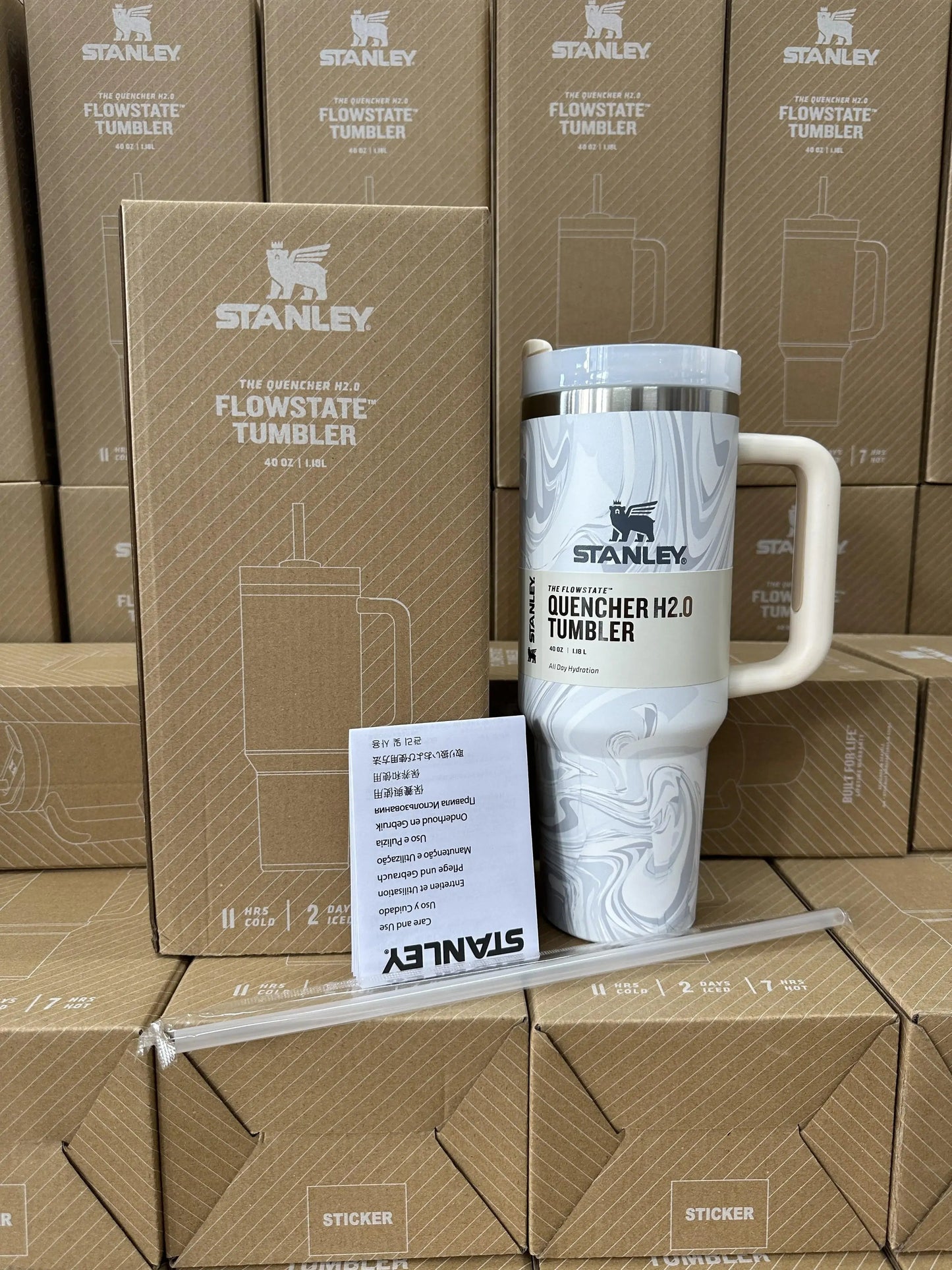 Stanley Tumbler 40 Oz Olive Leave
