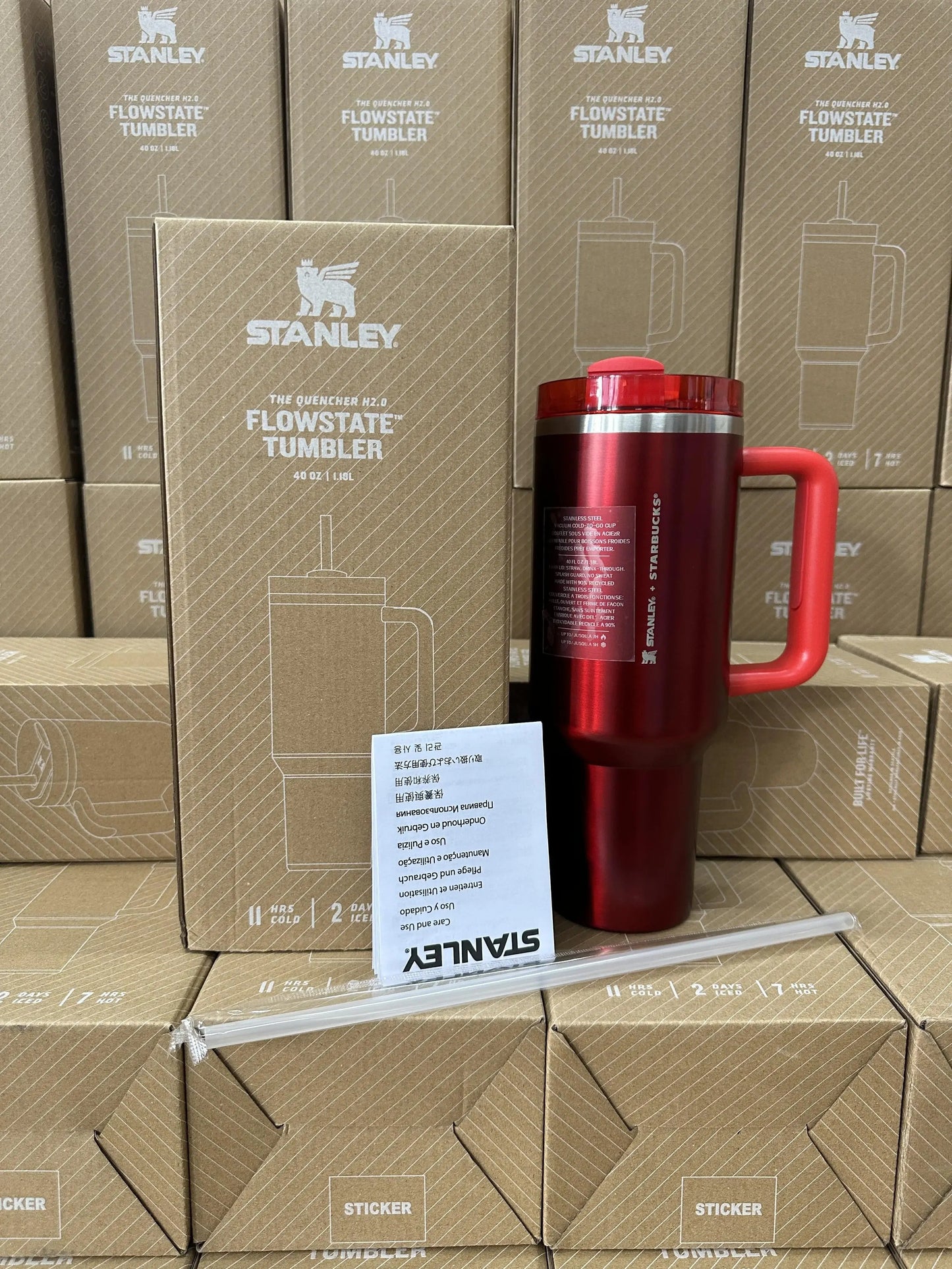 Stanley Tumbler 40 Oz Olive Leave