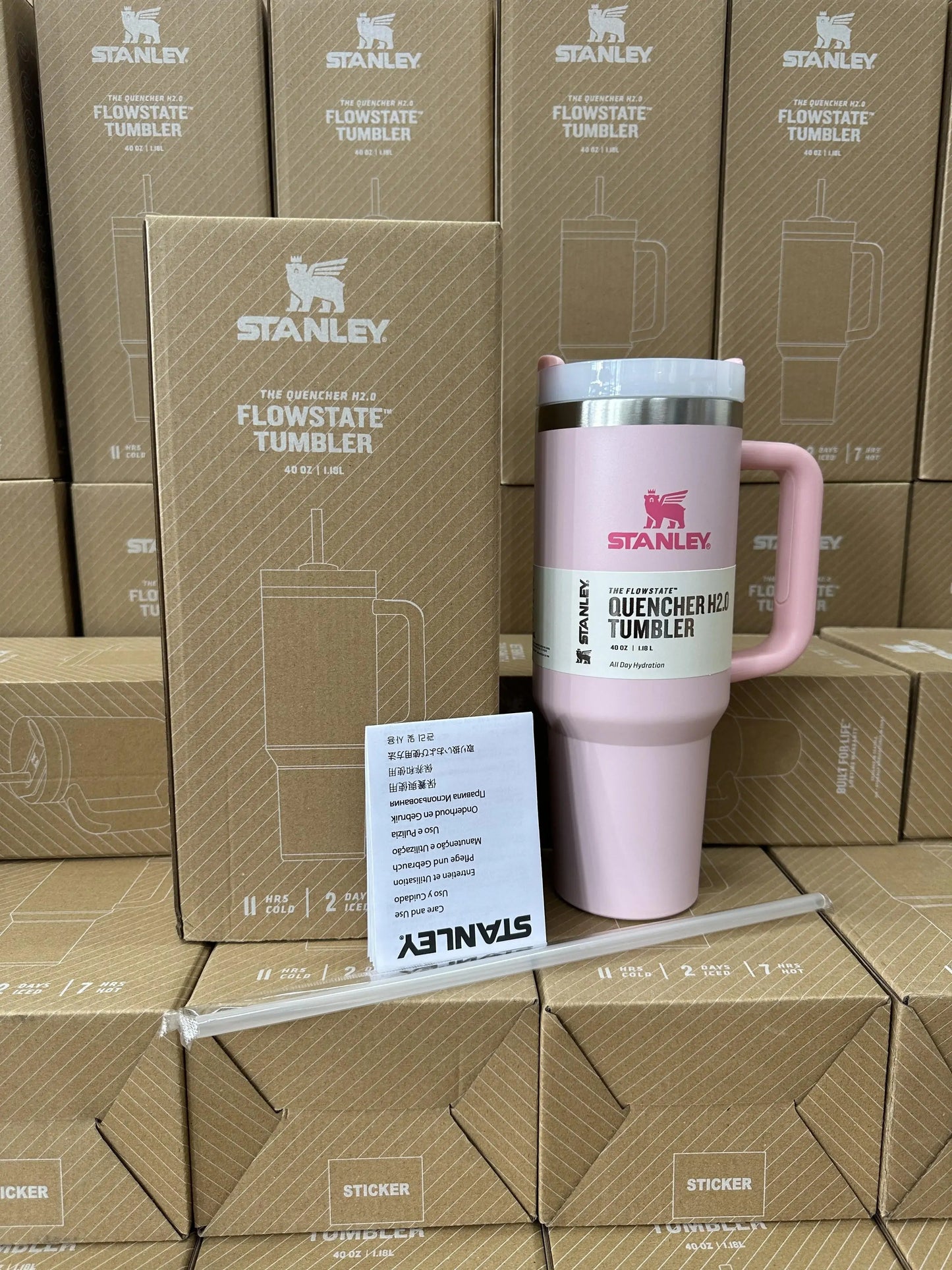 Stanley Tumbler 40 Oz Olive Leave