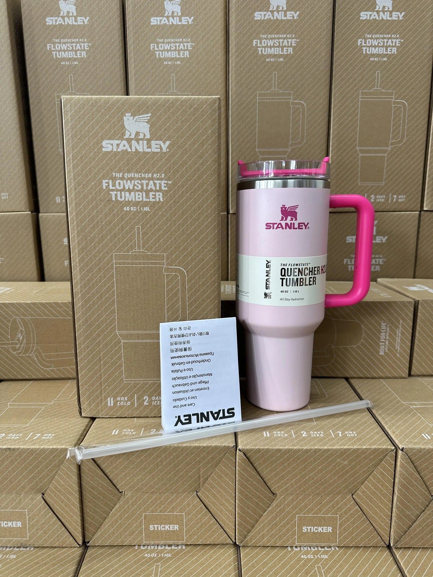 Stanley Tumbler 40 Oz Olive Leave