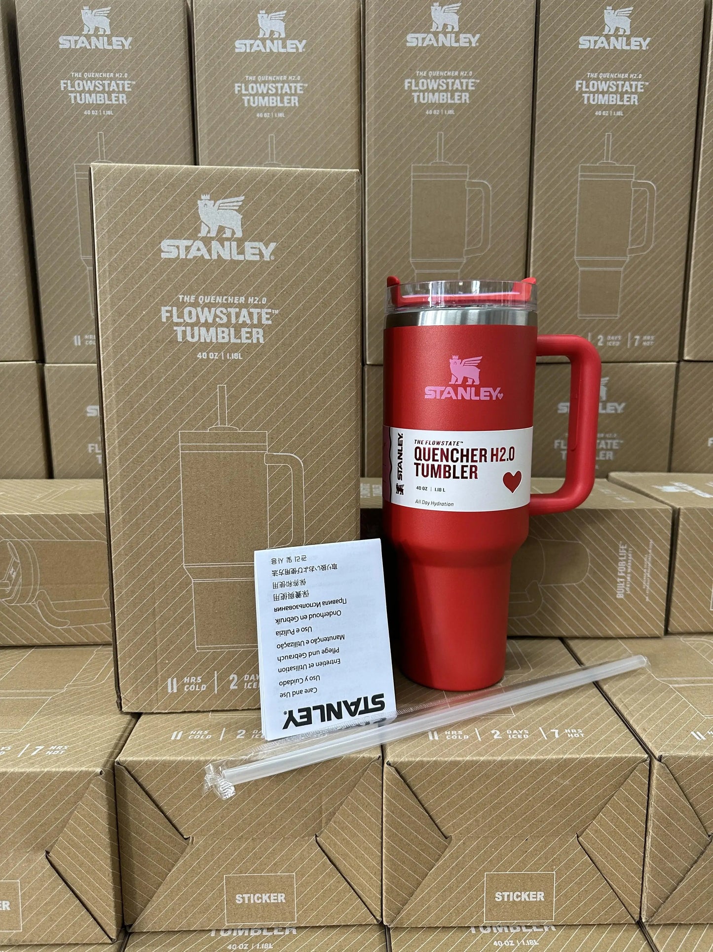 Stanley Tumbler 40 Oz Olive Leave