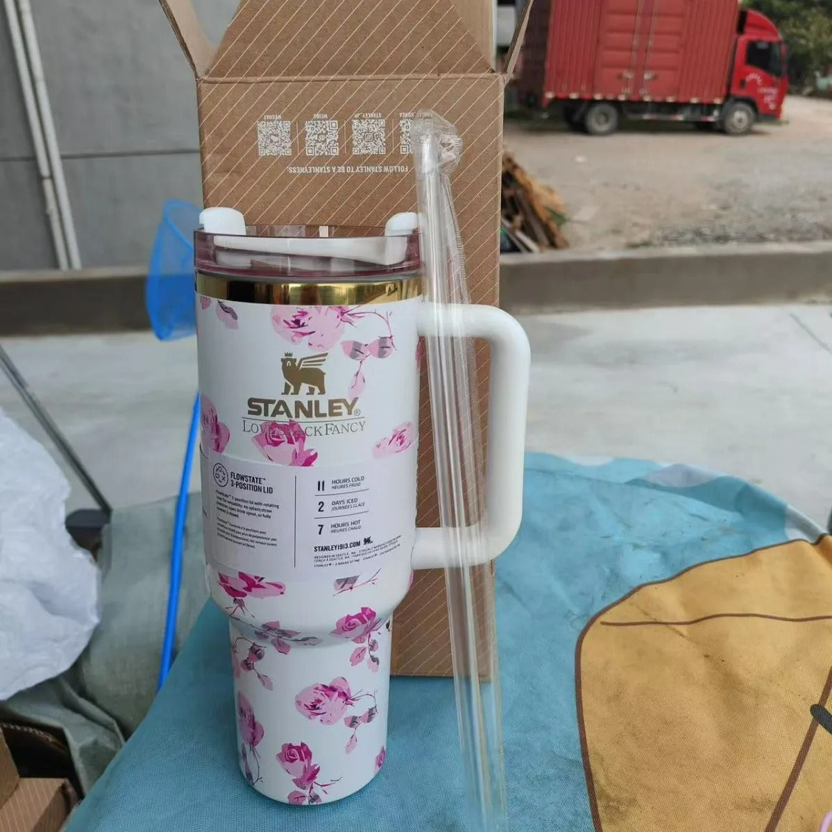 Stanley Tumbler 40 Oz Olive Leave