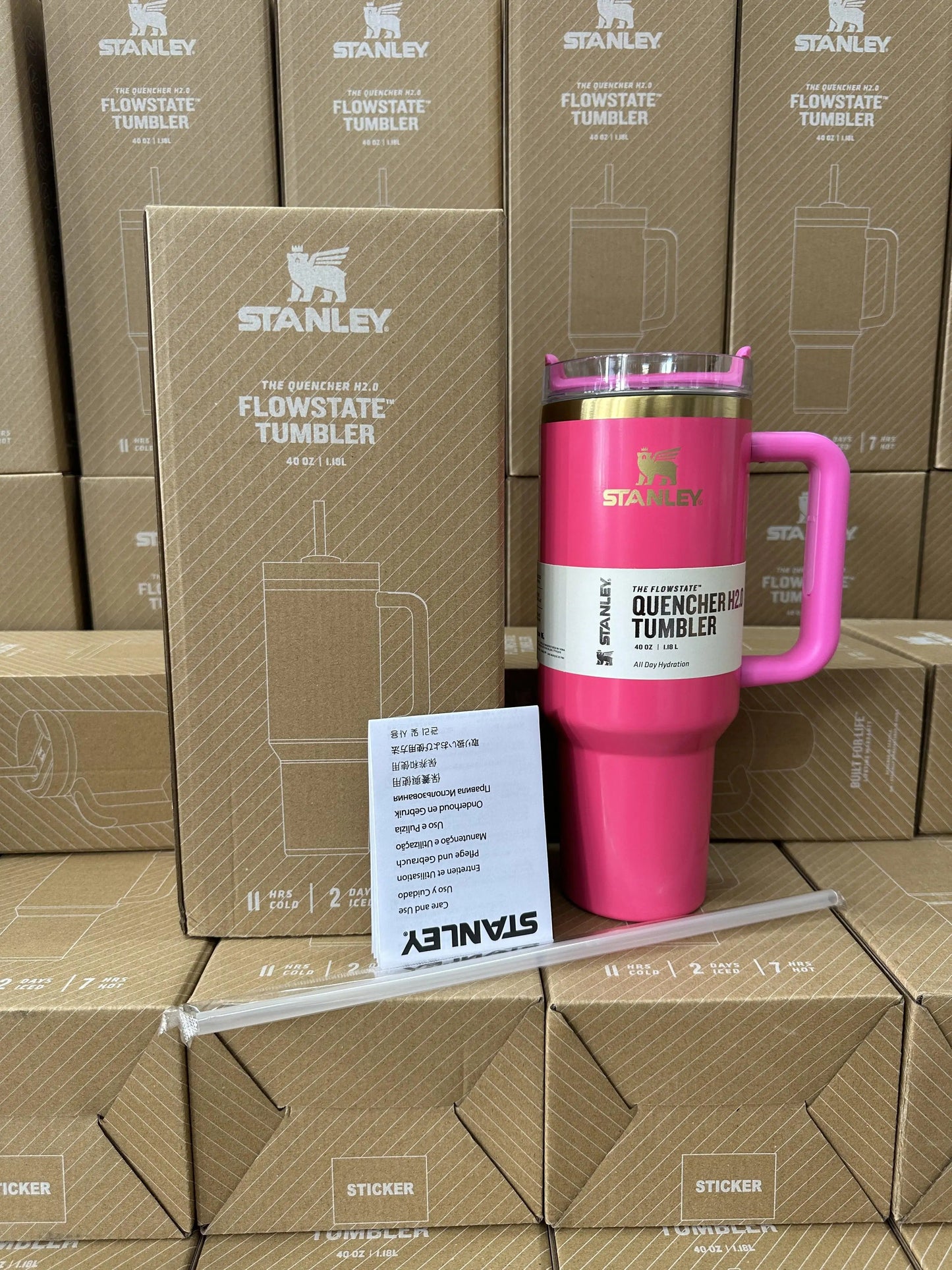 Stanley Tumbler 40 Oz Olive Leave