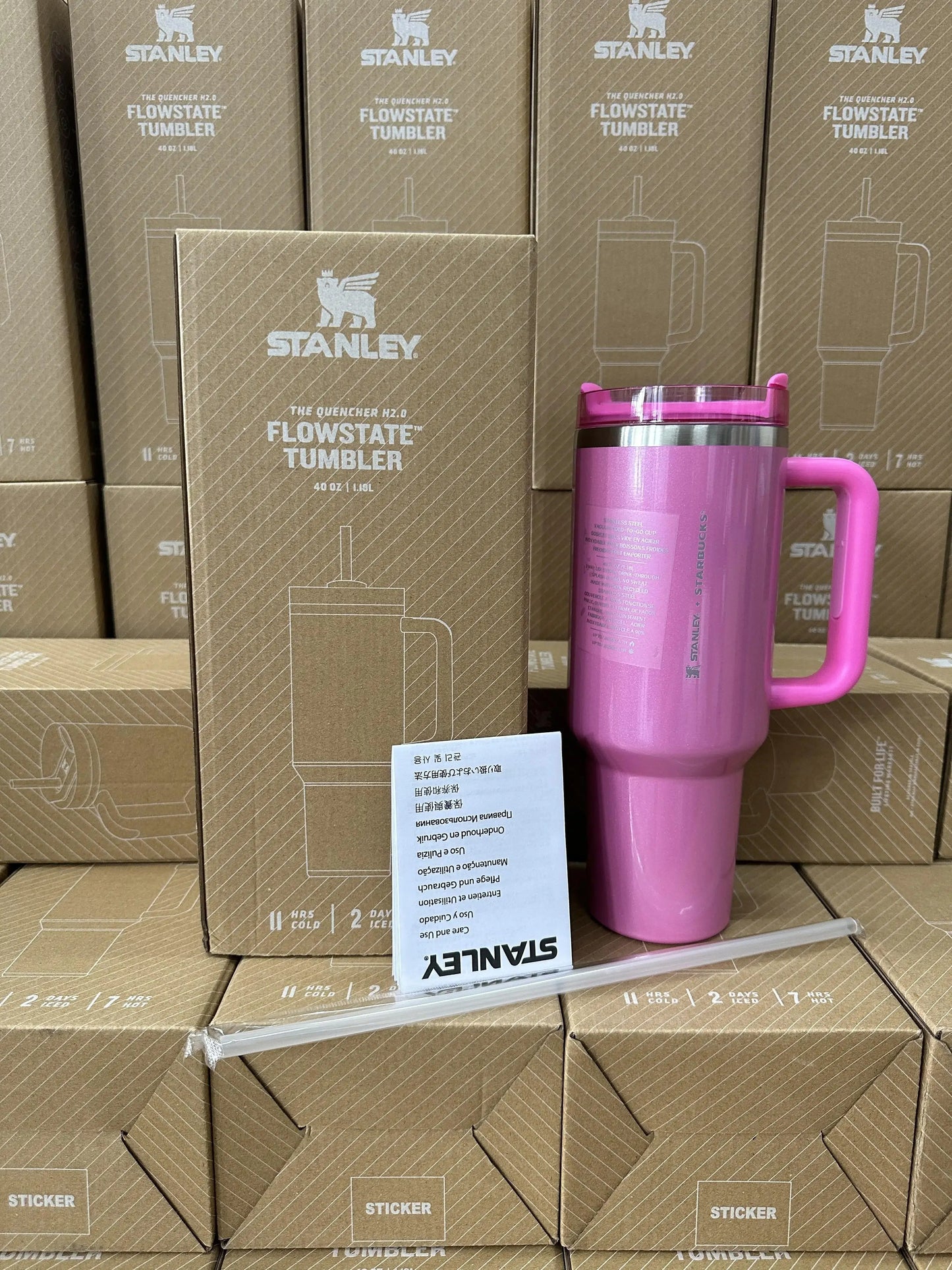 Stanley Tumbler 40 Oz Olive Leave