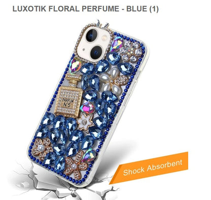 LUXOTIK FLORAL PERFUME Mobile Cover for Iphone 12 & 12 Pro -Blue-Free Shipping