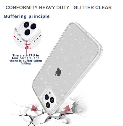 CONFORMITY HEAVY GLITTER CLEAR Mobile Cover for Iphone 12 &12Pro-Free Shipping