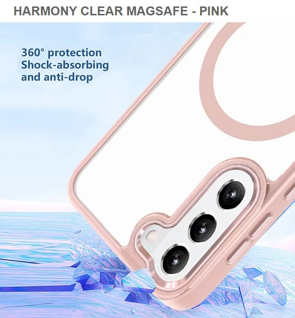 Harmony Clear Megasafe Mobile Cover For Samsung S23Plus-Pink