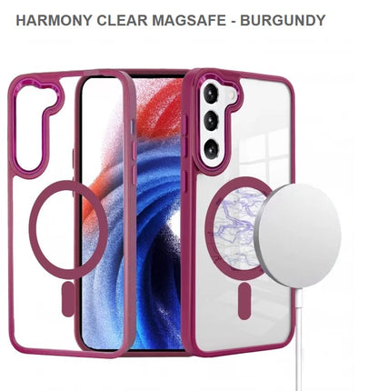 Harmony Clear Megasafe Mobile Cover For Samsung S23Plus-Burgundy