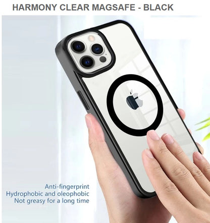 HARMONY CLEAR MEGASAFE Mobile Cover for Iphone 12 & 12 Pro -Black-Free Shipping