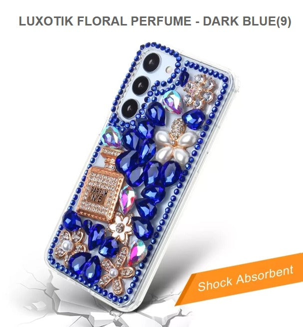 Luxotik Floral Perfume Mobile Cover For Samsung S23Plus-Blue