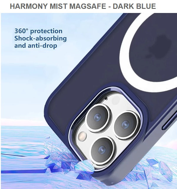 HARMONY MIST MEGASAFE Mobile Case for Iphone12& 12pro -Dark Blue-Free Shipping