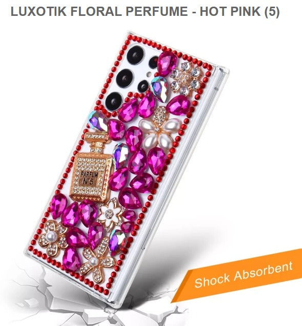 Luxotik Floral Perfume For Samsung S23Ultra -Hot Pink-Get Free Shipping Today!