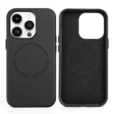 EXECUTIVE LEATHER MEGASAFE Mobile Case for Iphone12 & 12Pro -BLACK-Free Shipping