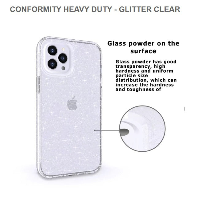 CONFORMITY HEAVY GLITTER CLEAR Mobile Cover for Iphone 12 &12Pro-Free Shipping