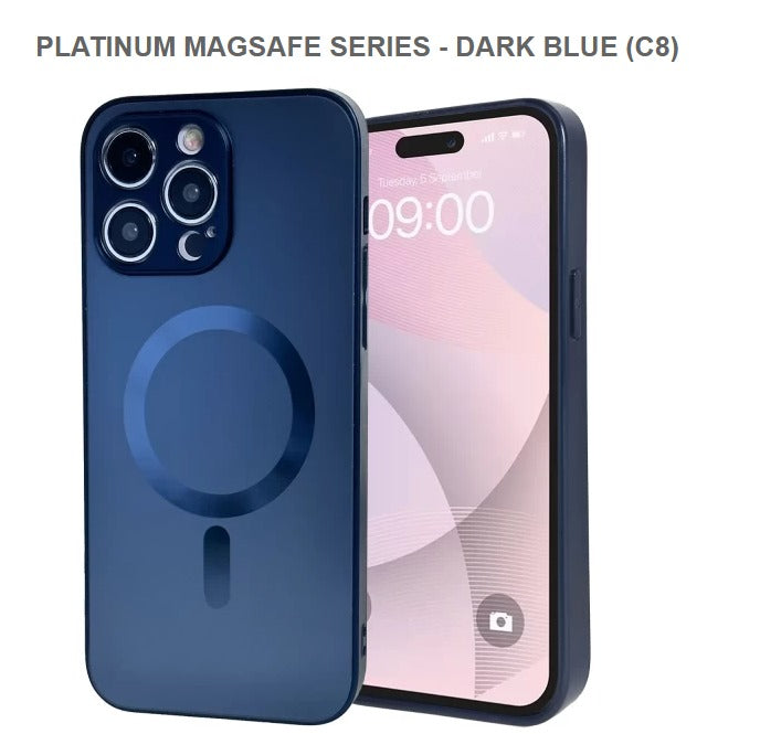 PLATINUM MEGASAFE SERIES Mobile Case for Iphone 15ProMax-Dark Blue-Free Shipping