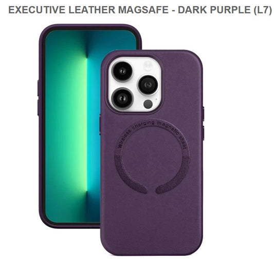 EXECUTIVE LEATHER MEGASAFE Mobile Case for Iphone12 &12Pro -Purple-Free Shipping