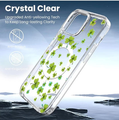 Amuse Megasafe Clear Mobile Case for Iphone 11 &11Pro-Green Floral-Free Shipping