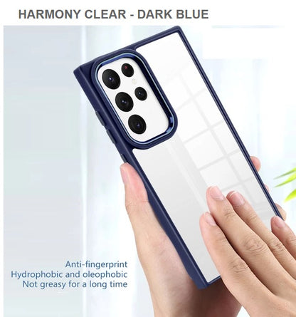 Harmony Clear Mobile Cover For Samsung S23Ultra -Blue-Get Free Shipping