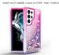 Heavy Duty Ombre Liquid Glitter Mobile Cover For Samsung S23Ultra-PinkPurple