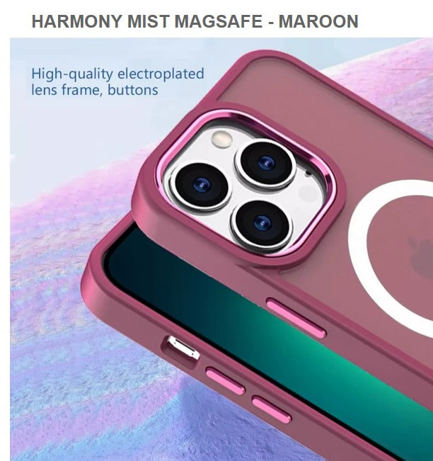 HARMONY MIST MEGASAFE Mobile Case for Iphone12& 12pro -Maroon -Free Shipping