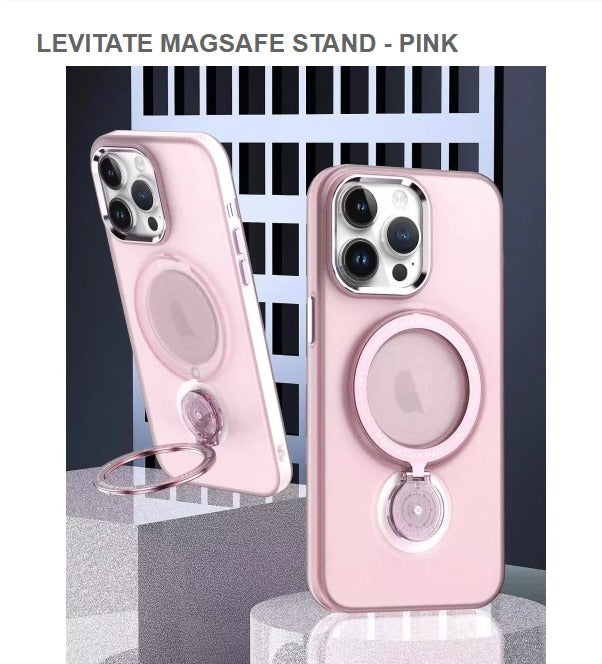 LEVITATE MEGASAFE STAND Mobile Cover for Iphone 15Pro Max-Pink-Free Shipping!