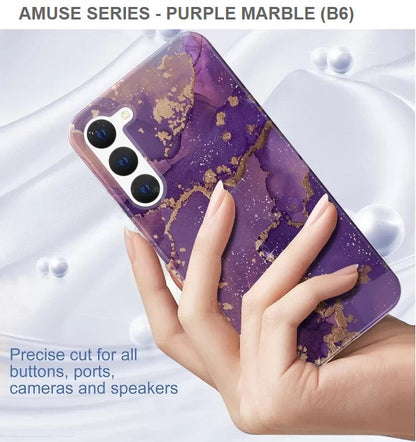 Amuse Series Mobile Cover For Samsung S23Plus -Purple Marble