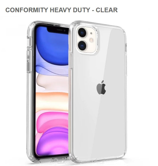 Conformity Heavy Duty Mobile Cover For Iphone 11 &11Pro -Clear-Get Free Shipping