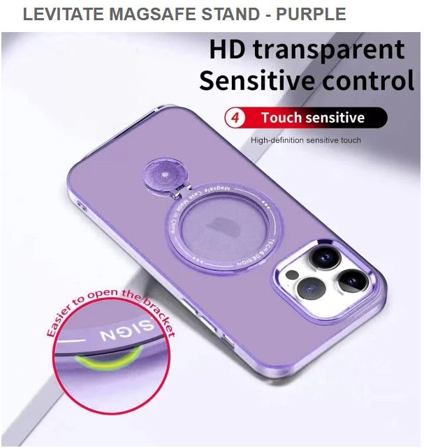 LEVITATE MEGASAFE STAND Mobile Cover for Iphone 15Pro Max-Purple-Free Shipping!