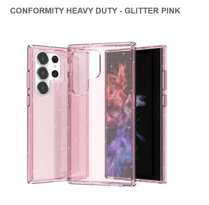 Conformity Heavy Duty Mobile Case of Samsung S23Ultra-Glitter Pink Free Shipping