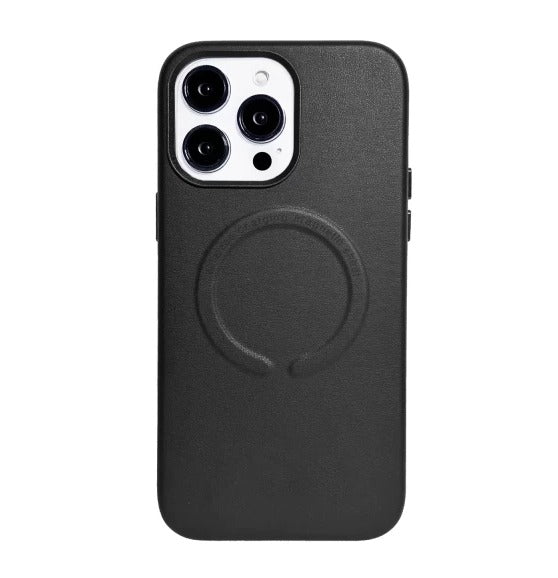 EXECUTIVE LEATHER MEGASAFE Mobile Case for Iphone12 & 12Pro -BLACK-Free Shipping