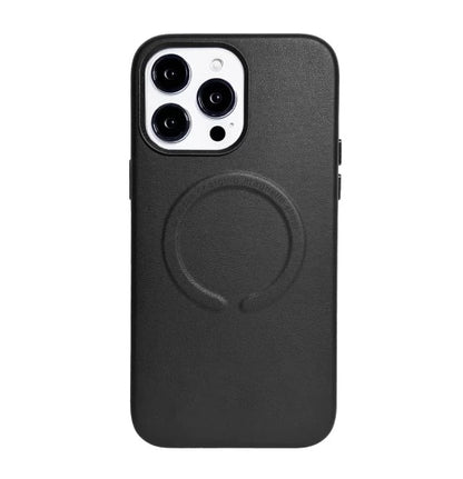 EXECUTIVE LEATHER MEGASAFE Mobile Case for Iphone12 & 12Pro -BLACK-Free Shipping