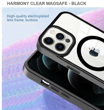 HARMONY CLEAR MEGASAFE Mobile Cover for Iphone 12 & 12 Pro -Black-Free Shipping