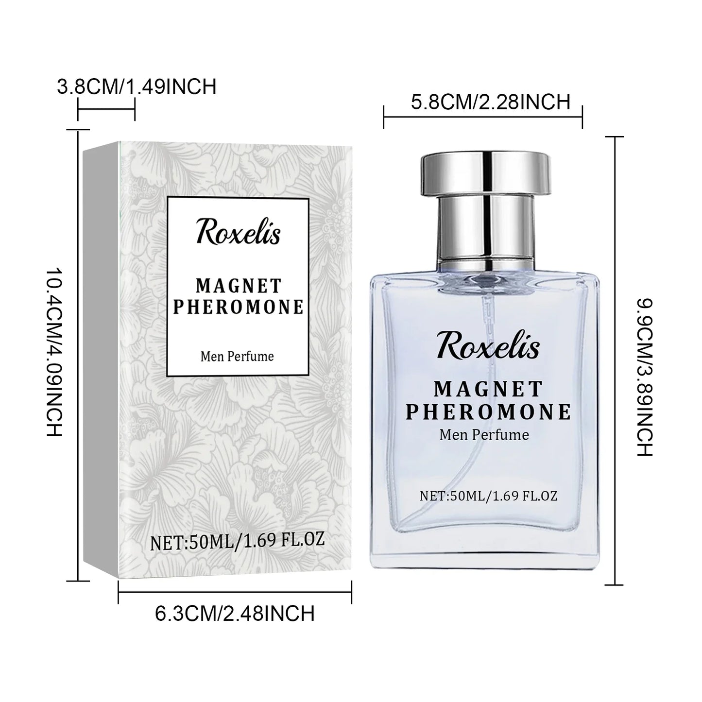 Roxelis 50ml Magnet Charming Men Perfume Tea Aroma Bergamot Lasting Fragrance Pheromone Dating Flirting Glamour Release Perfume