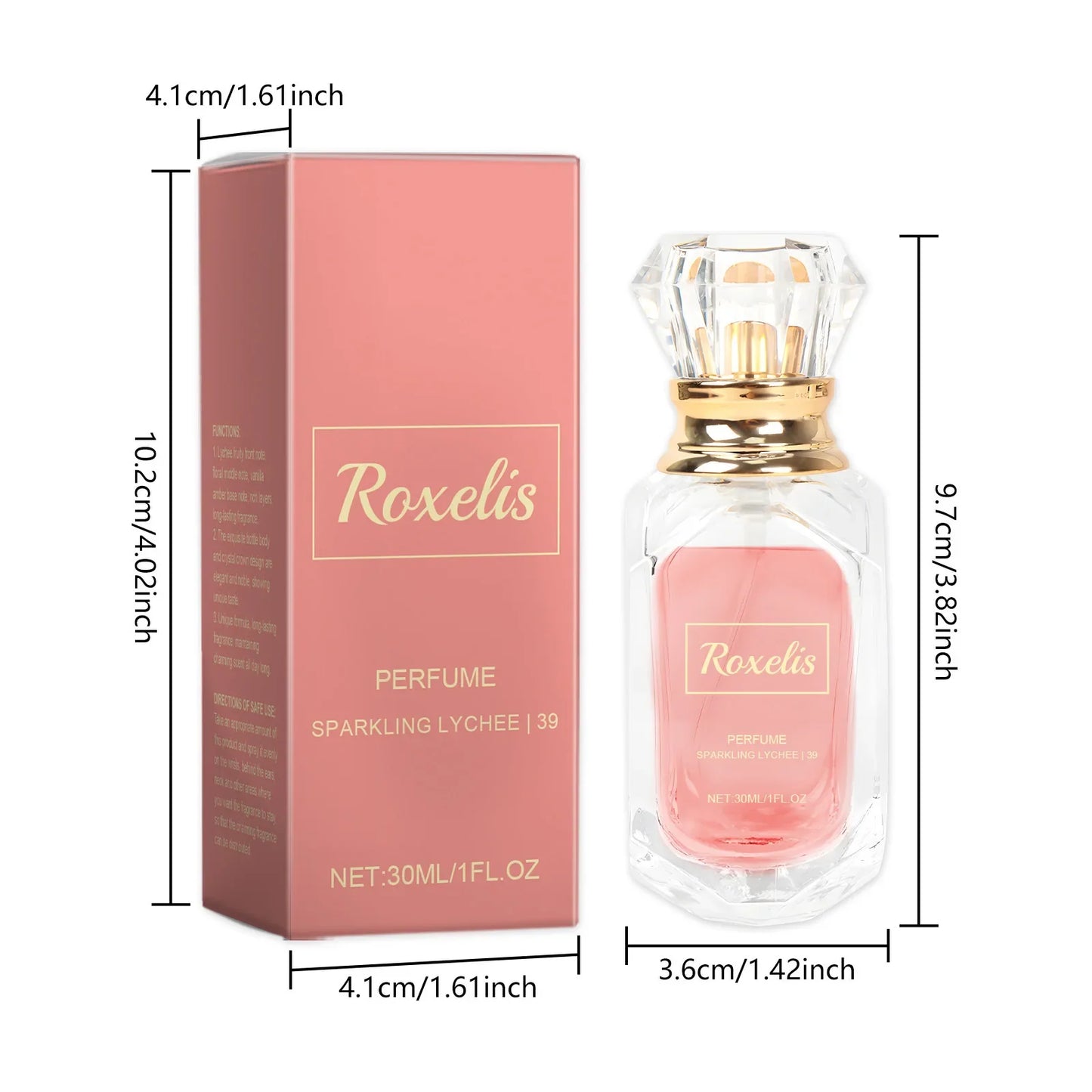 Roxelis 30ml Lychee Floral Scent Perfume Spray Charming Flirting Dating Light Fragrance Attract Floral Scent Pheromone Perfume