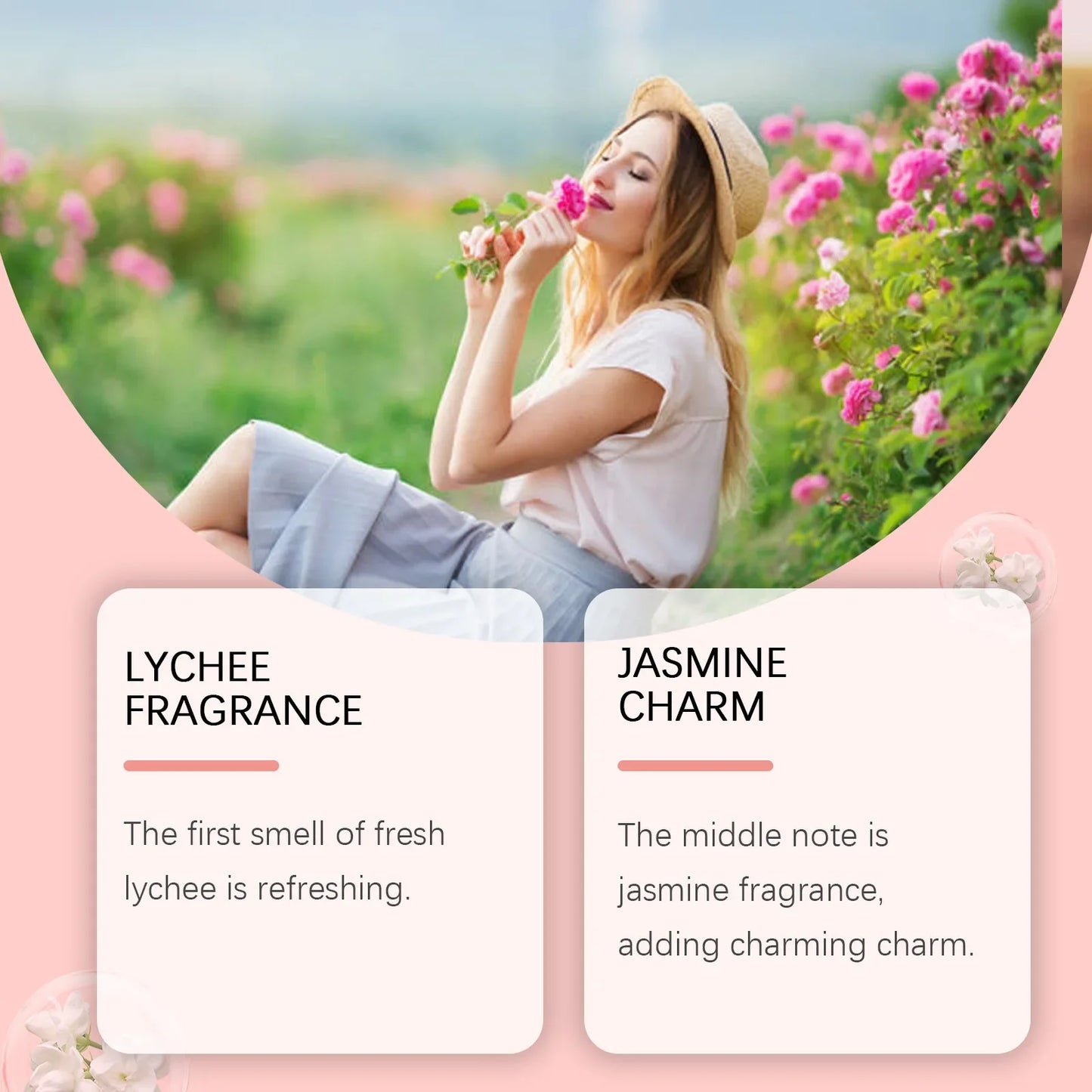 Roxelis 30ml Lychee Floral Scent Perfume Spray Charming Flirting Dating Light Fragrance Attract Floral Scent Pheromone Perfume