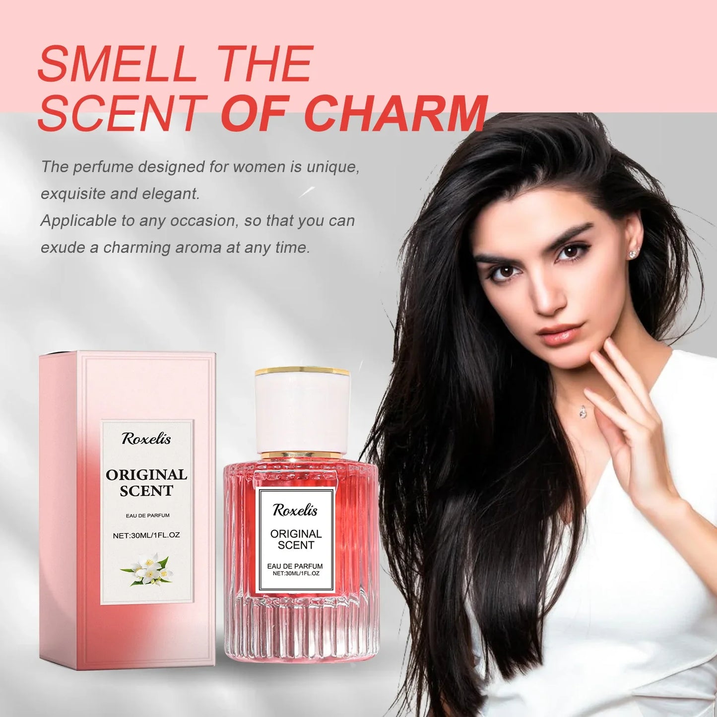 Roxelis 100ml Jasmine Light Fragrance Perfume Spray/Balm Brazilian Scent Lasting Floral Aroma Deodorant Dating Charming Perfume