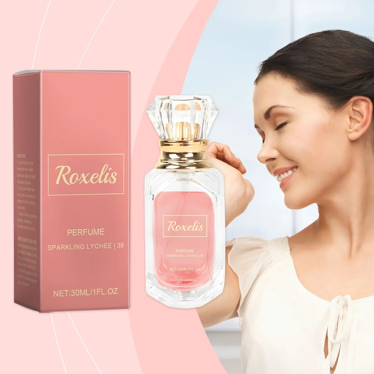 Roxelis 30ml Lychee Floral Scent Perfume Spray Charming Flirting Dating Light Fragrance Attract Floral Scent Pheromone Perfume