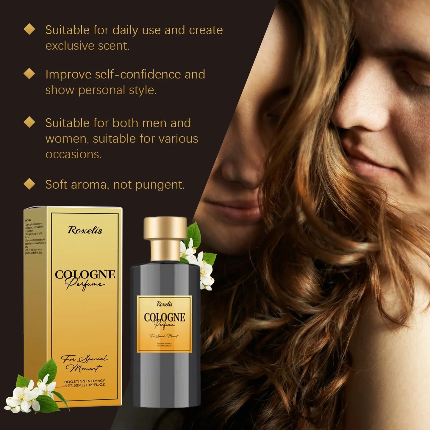 Roxelis 50ml Cologne Pheromone Perfume Valentine'S Day Lasting Fragrance Fresh Scent Flirting Dating Charming Release Perfume
