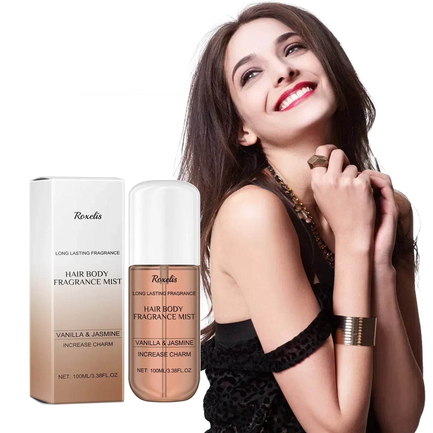 Roxelis 100ml Jasmine Light Fragrance Perfume Spray/Balm Brazilian Scent Lasting Floral Aroma Deodorant Dating Charming Perfume