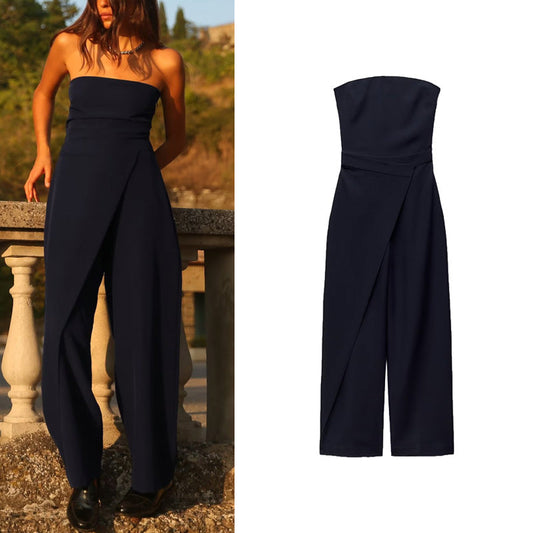 Autumn Sexy Slim Fit Wrapping Towel Pants Long Tube Top